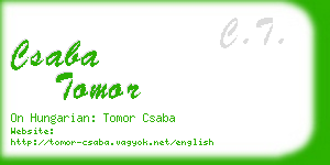 csaba tomor business card